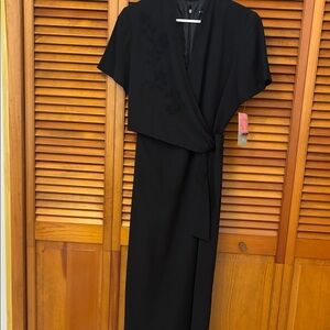 Elegant Black Wrap Dress